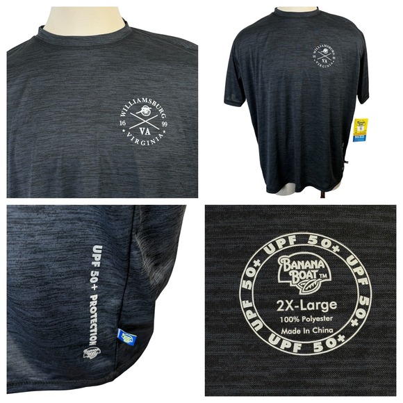 Banana Boat Other - Men's Performance Banana Boat UPF‎ 50+ Williamsburg, Va Short Sleeve Tee 2X